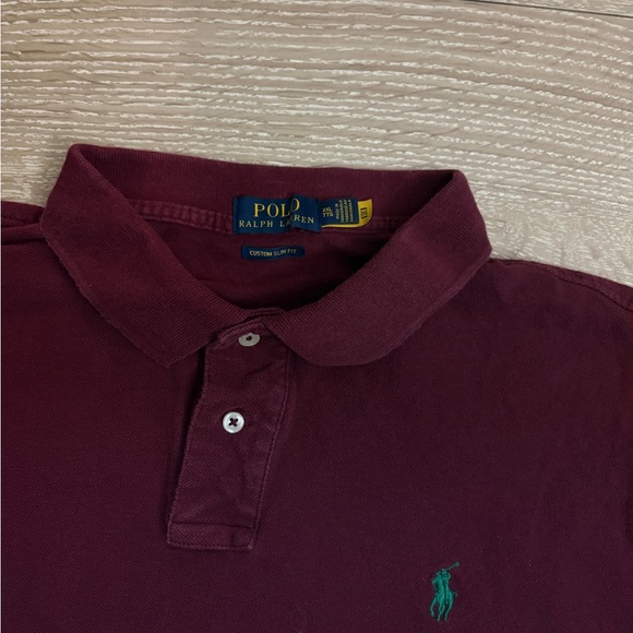 Ralph Lauren Men's Dark Red Polo Shirt - Picture 2 of 6